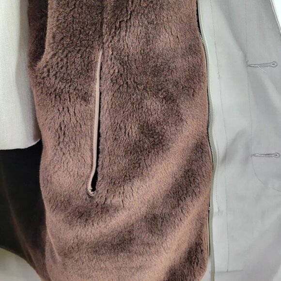 London Fog Maincoats Trench Coat Men Size 46L Zip Out Sherpa Liner Vintage - Picture 7 of 15